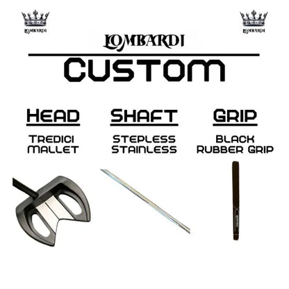 Lombardi Golf Custom Black Tredici Mallet Golf Putter - GOLF LEAGUE