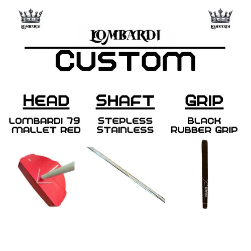 Lombardi Golf Custom Red 79 Mallet Golf Putter - GOLF LEAGUE