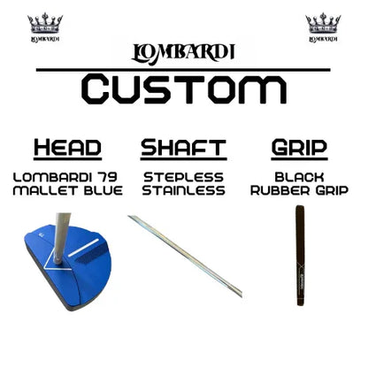 Lombardi Golf Custom Blue 79 Mallet Golf Putter - GOLF LEAGUE