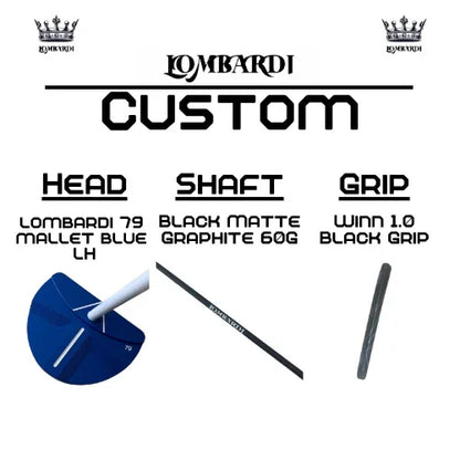 Lombardi Golf Custom Blue 79 Left-Handed Mallet Golf Putter - GOLF LEAGUE