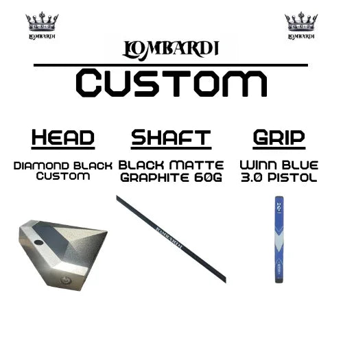Lombardi Golf Custom Black Diamond Mallet Golf Putter - GOLF LEAGUE