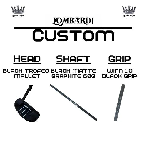 Lombardi Golf Custom Black Trofeo Mallet Golf Putter - GOLF LEAGUE