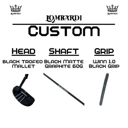 Lombardi Golf Custom Black Trofeo Mallet Golf Putter - GOLF LEAGUE