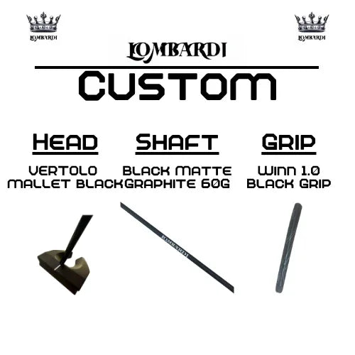Lombardi Golf Custom Black Vertolo Mallet Golf Putter - GOLF LEAGUE