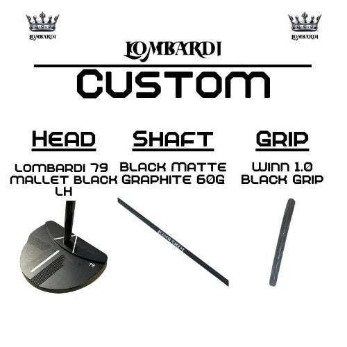 Lombardi Golf Custom Black 79 Mallet Left-Handed Golf Putter - GOLF LEAGUE