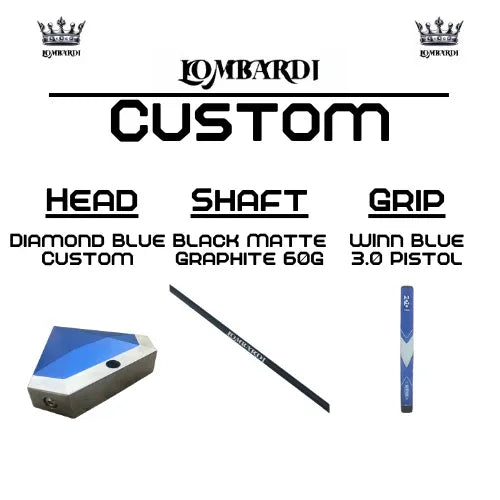 Lombardi Golf Custom Blue Diamond Mallet Golf Putter - GOLF LEAGUE