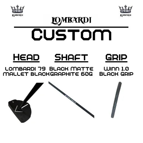Lombardi Golf Custom Black 79 Mallet Golf Putter - GOLF LEAGUE