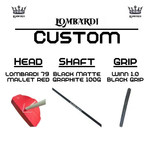 Lombardi Golf Custom Red 79 Mallet Golf Putter - GOLF LEAGUE