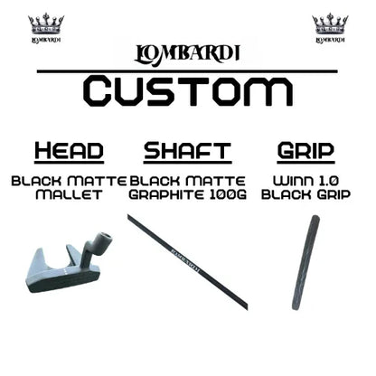Lombardi Golf Custom Black Matte Mallet Golf Putter - GOLF LEAGUE