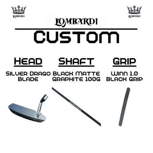 Lombardi Golf Custom Silver Drago Blade Golf Putter - GOLF LEAGUE