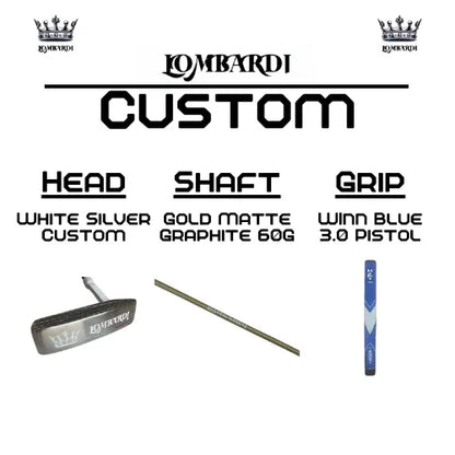 Lombardi Golf Custom White Silver OG Custom Blade Golf Putter - GOLF LEAGUE