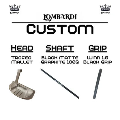 Lombardi Golf Custom Silver Trofeo Mallet Golf Putter - GOLF LEAGUE