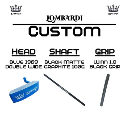 Lombardi Golf Custom Blue 1969 Double Wide Blade Golf Putter - GOLF LEAGUE