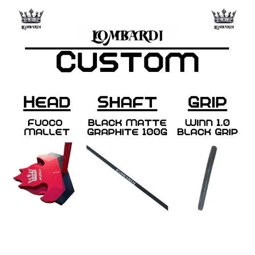 Lombardi Golf Custom Red Fuoco Mallet Golf Putter - GOLF LEAGUE