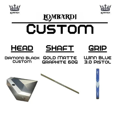 Lombardi Golf Custom Black Diamond Mallet Golf Putter - GOLF LEAGUE