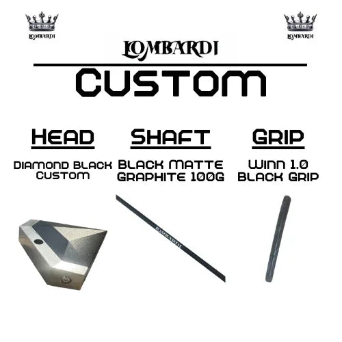 Lombardi Golf Custom Black Diamond Mallet Golf Putter - GOLF LEAGUE