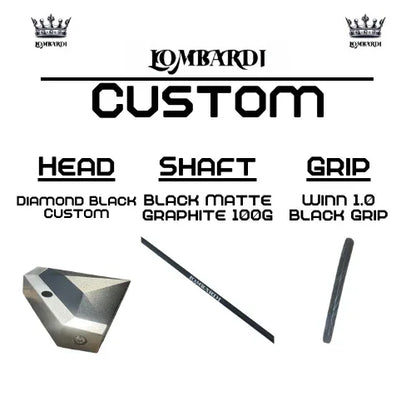 Lombardi Golf Custom Black Diamond Mallet Golf Putter - GOLF LEAGUE