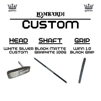 Lombardi Golf Custom White Silver OG Custom Blade Golf Putter - GOLF LEAGUE