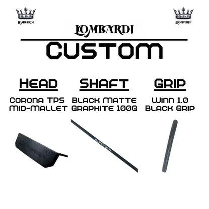 Lombardi Golf Custom Black Corona TPS Mallet Golf Putter - GOLF LEAGUE