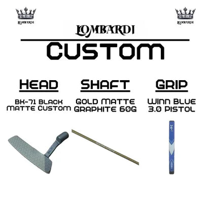 Lombardi Golf Custom Black Matte BK-71 Blade Golf Putter - GOLF LEAGUE