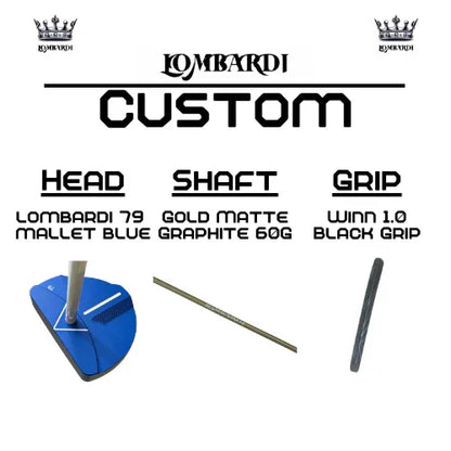 Lombardi Golf Custom Blue 79 Mallet Golf Putter - GOLF LEAGUE