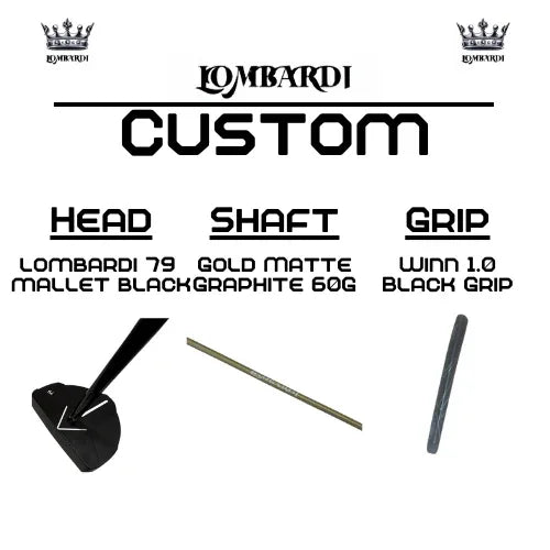 Lombardi Golf Custom Black 79 Mallet Golf Putter - GOLF LEAGUE