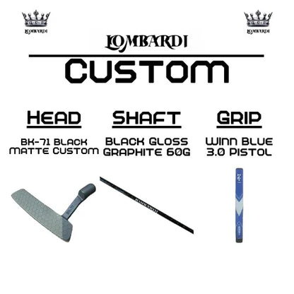 Lombardi Golf Custom Black Matte BK-71 Blade Golf Putter - GOLF LEAGUE