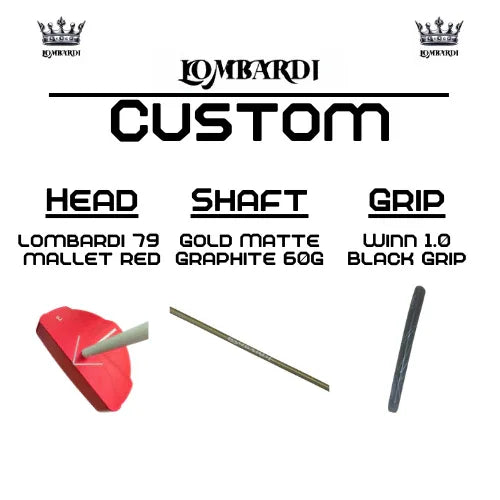Lombardi Golf Custom Red 79 Mallet Golf Putter - GOLF LEAGUE