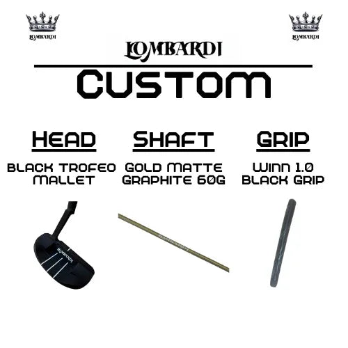 Lombardi Golf Custom Black Trofeo Mallet Golf Putter - GOLF LEAGUE