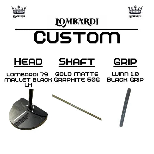 Lombardi Golf Custom Black 79 Mallet Left-Handed Golf Putter - GOLF LEAGUE