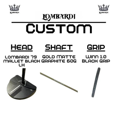 Lombardi Golf Custom Black 79 Mallet Left-Handed Golf Putter - GOLF LEAGUE