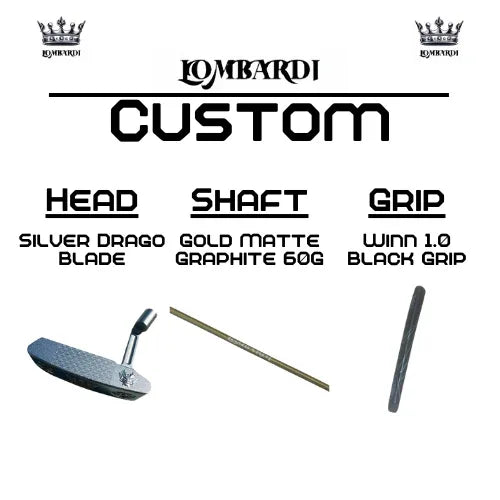 Lombardi Golf Custom Silver Drago Blade Golf Putter - GOLF LEAGUE
