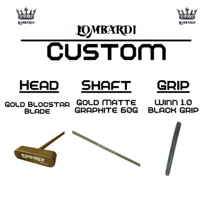 Lombardi Golf Custom Gold Blocstar Blade Golf Putter - GOLF LEAGUE