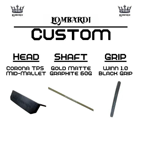 Lombardi Golf Custom Black Corona TPS Mallet Golf Putter - GOLF LEAGUE