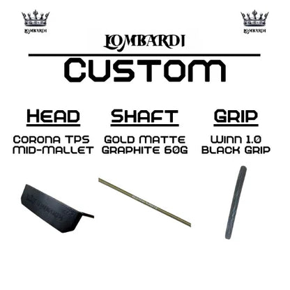 Lombardi Golf Custom Black Corona TPS Mallet Golf Putter - GOLF LEAGUE