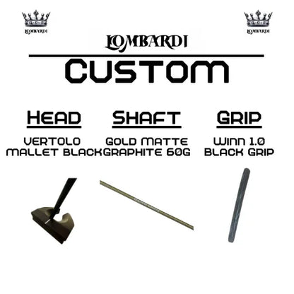 Lombardi Golf Custom Black Vertolo Mallet Golf Putter - GOLF LEAGUE
