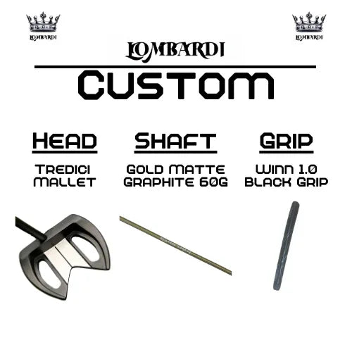 Lombardi Golf Custom Black Tredici Mallet Golf Putter - GOLF LEAGUE