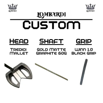 Lombardi Golf Custom Black Tredici Mallet Golf Putter - GOLF LEAGUE