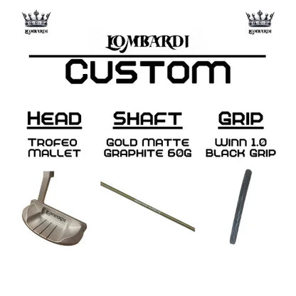 Lombardi Golf Custom Silver Trofeo Mallet Golf Putter - GOLF LEAGUE