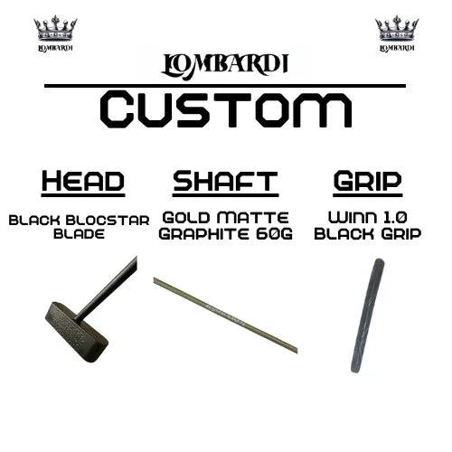 Lombardi Golf Custom Black Blocstar Blade Golf Putter - GOLF LEAGUE