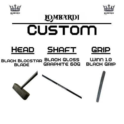 Lombardi Golf Custom Black Blocstar Blade Golf Putter - GOLF LEAGUE