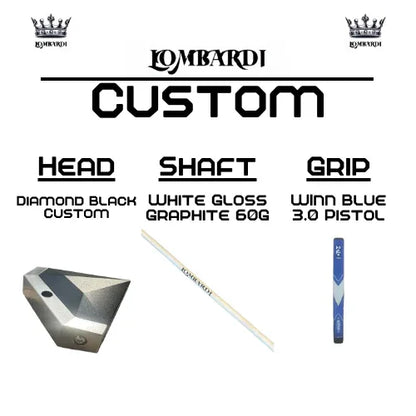 Lombardi Golf Custom Black Diamond Mallet Golf Putter - GOLF LEAGUE