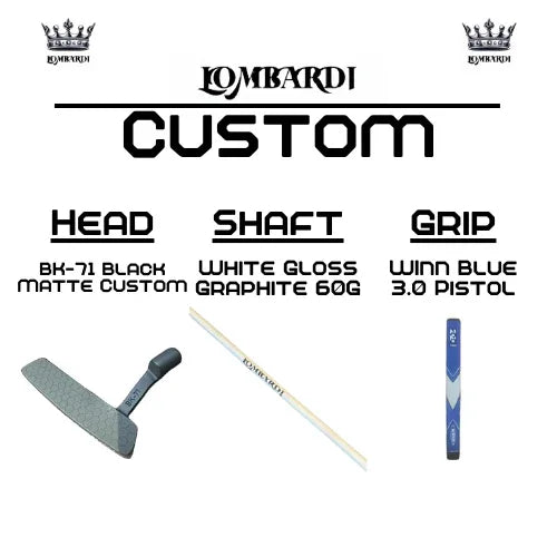 Lombardi Golf Custom Black Matte BK-71 Blade Golf Putter - GOLF LEAGUE