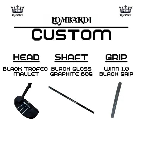 Lombardi Golf Custom Black Trofeo Mallet Golf Putter - GOLF LEAGUE