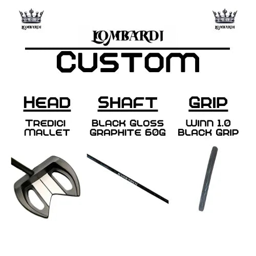 Lombardi Golf Custom Black Tredici Mallet Golf Putter - GOLF LEAGUE