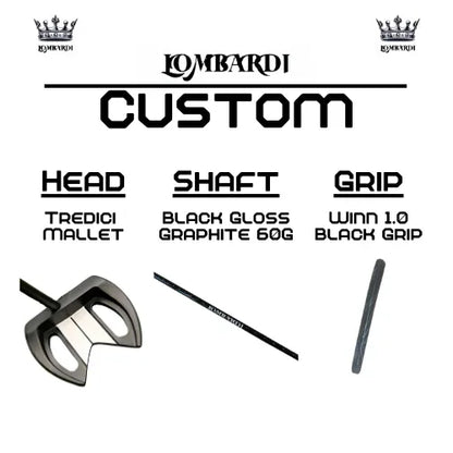 Lombardi Golf Custom Black Tredici Mallet Golf Putter - GOLF LEAGUE