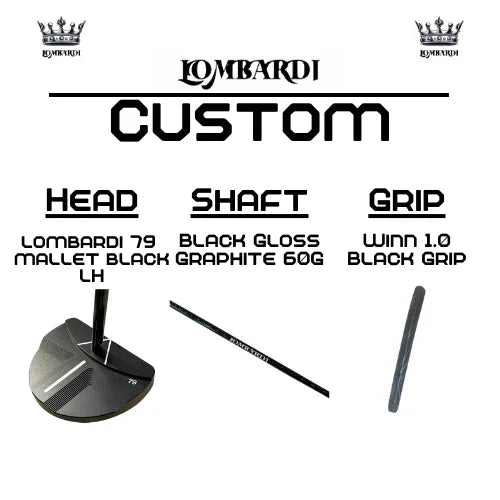 Lombardi Golf Custom Black 79 Mallet Left-Handed Golf Putter - GOLF LEAGUE