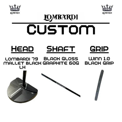 Lombardi Golf Custom Black 79 Mallet Left-Handed Golf Putter - GOLF LEAGUE