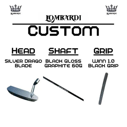 Lombardi Golf Custom Silver Drago Blade Golf Putter - GOLF LEAGUE