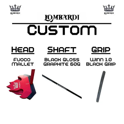 Lombardi Golf Custom Red Fuoco Mallet Golf Putter - GOLF LEAGUE